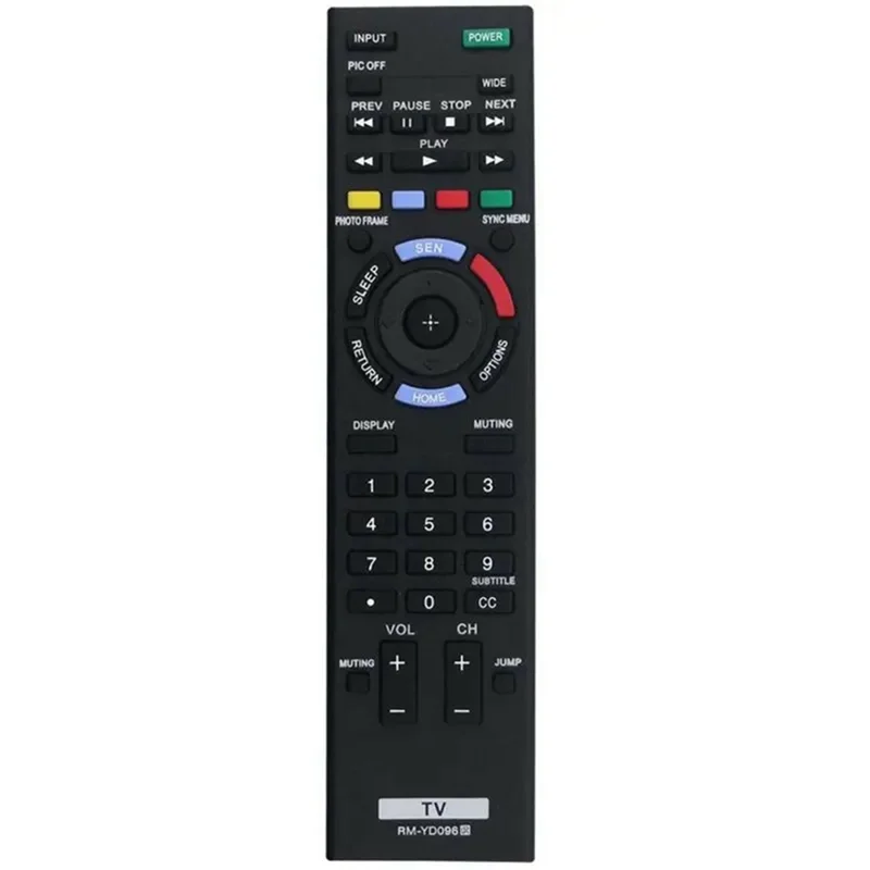 Controlo Remoto para Televisão RM-YD096 para TV Sony, Design Ergonómico, Infravermelhos IR, Sem Fios, Substituição