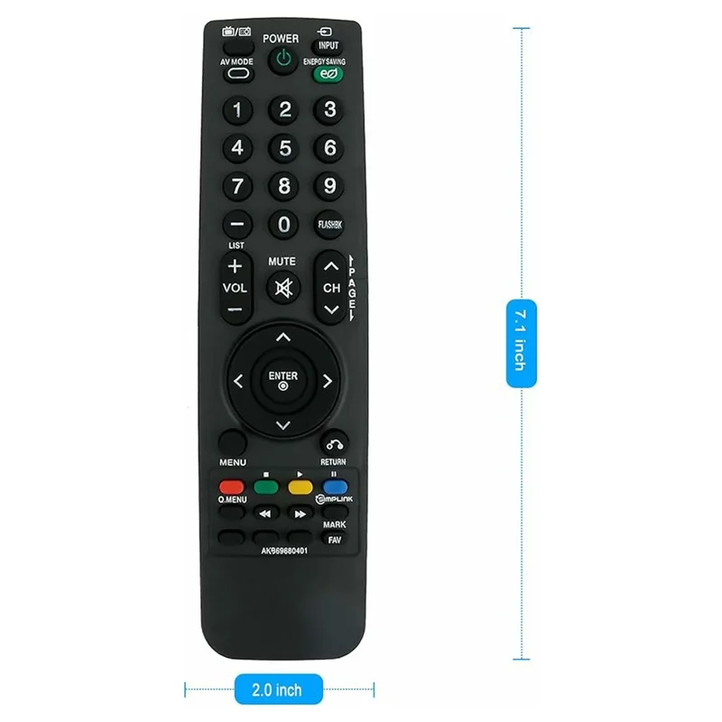 Mando a distancia infrarrojo AKB69680401 para televisor LG, controlador de repuesto ergonómico por IR