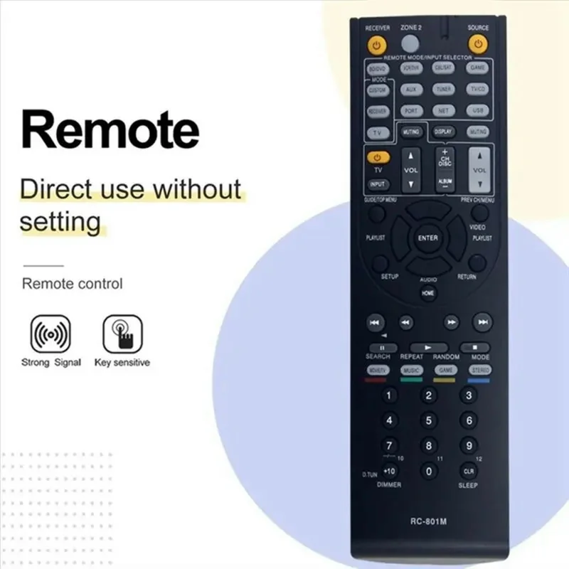 Mando a distancia IR RC-801M para receptor AV Onkyo, controlador inalámbrico infrarrojos ergonómico, reemplazo