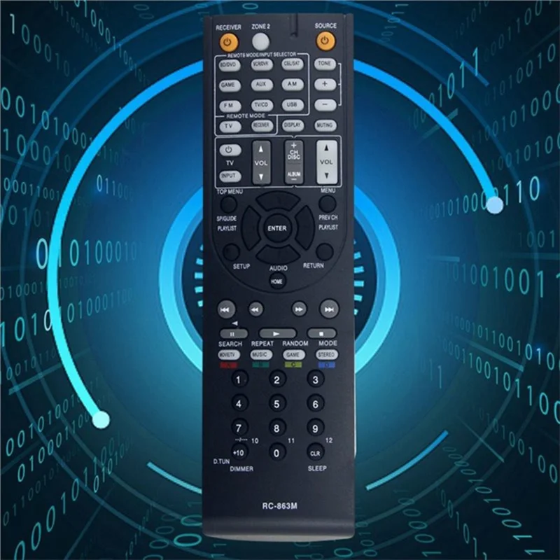 Mando a distancia RC-863M por infrarrojos para receptor AV Onkyo, controlador de reemplazo inalámbrico ergonómico