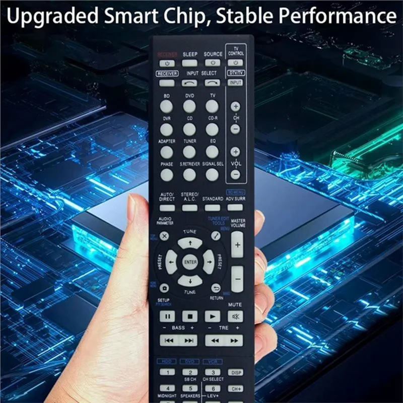 AXD7587 Infrarot-Fernbedienung für Pioneer AV-Receiver, ergonomische kabellose IR-Ersatzfernbedienung für Fernseher