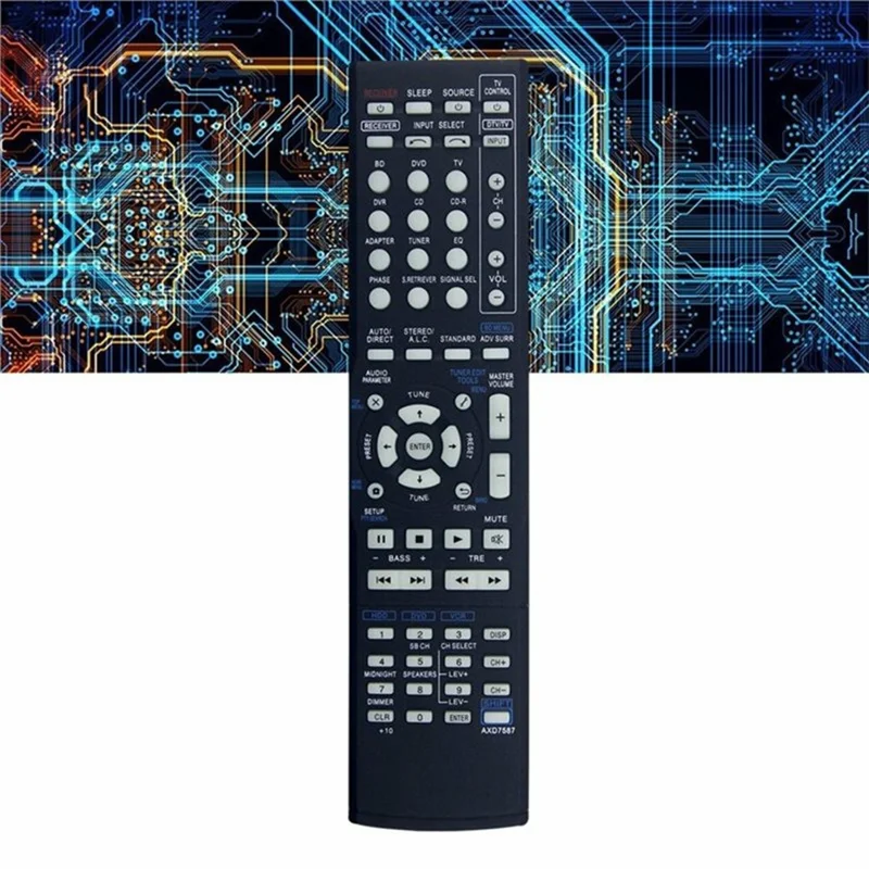 AXD7587 Infrarot-Fernbedienung für Pioneer AV-Receiver, ergonomische kabellose IR-Ersatzfernbedienung für Fernseher