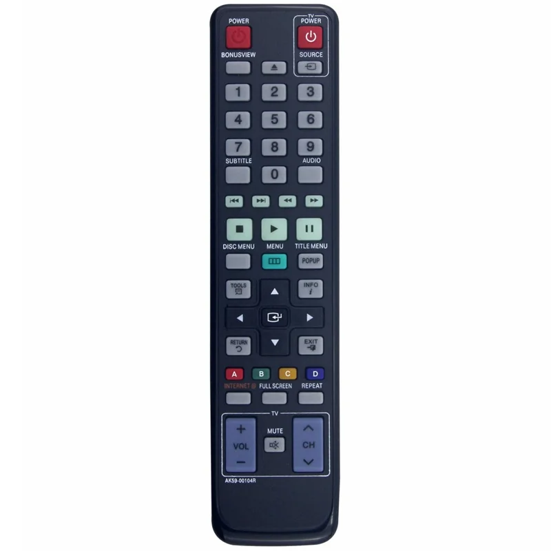 Mando a distancia infrarrojo AK59-00104R para reproductor Blu-ray DVD, uso directo, control inalámbrico IR con señal fuerte, reemplazo