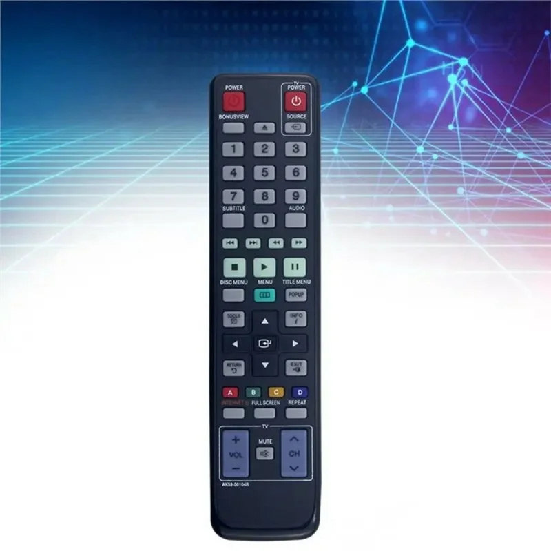 Mando a distancia infrarrojo AK59-00104R para reproductor Blu-ray DVD, uso directo, control inalámbrico IR con señal fuerte, reemplazo