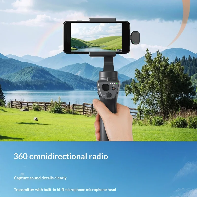 N13 Wireless Lavalier Microphone 100m Transmission 360 Degree Omnidirectional AI Noise Reduction Lavalier Mic for Vlog Live Stream - Type-C