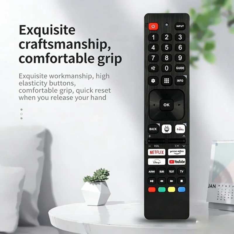RMC0155N Pilot do telewizora Sharp, materiał ABS, zasięg 10 m, ergonomiczny, podczerwień, IR, kontroler zastępczy