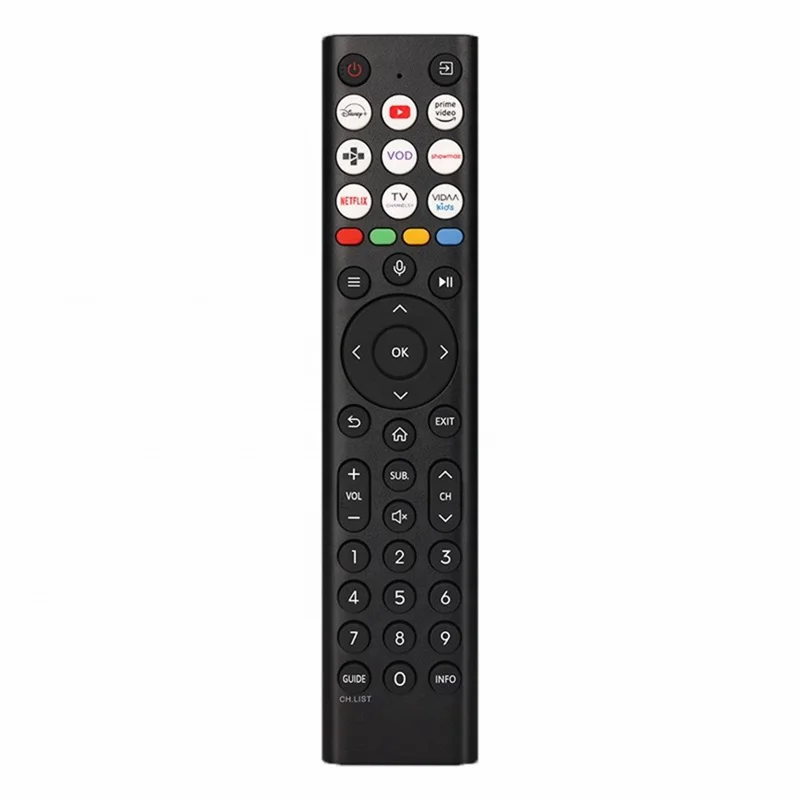 Zdalne sterowanie ERF2K38H do telewizorów Hisense, zasięg 10 m, materiał ABS, podczerwień, kontroler IR, zamiennik (bez funkcji głosu)