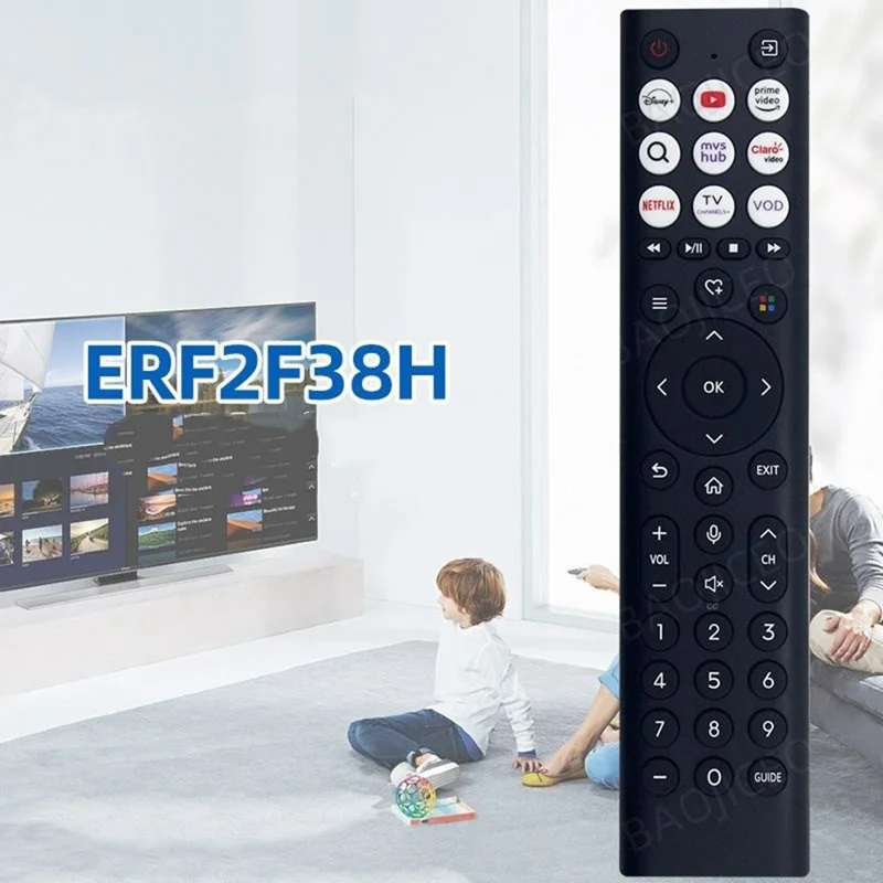 ERF2F38H Fjernbetjening til Hisense TV Infrarød IR-controller af ABS materiale Controller-erstatning (uden stemmefunktion)