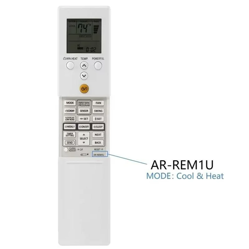 Zdalne sterowanie AR-REM1U do klimatyzatora Fujitsu, ergonomiczne, zasięg 10 m, wyświetlacz LCD, wymiana