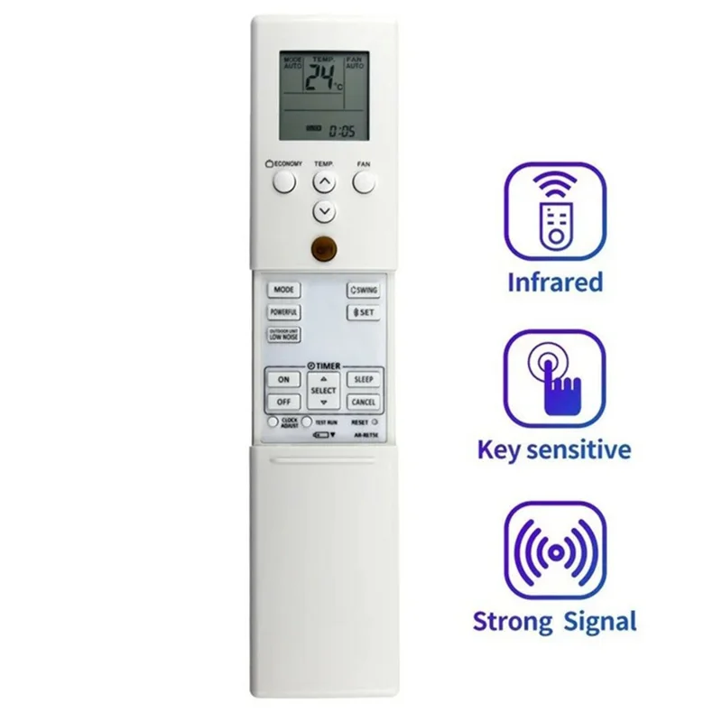 Zdalne sterowanie AR-RET5E do klimatyzatora Fujitsu z wyświetlaczem LCD, podczerwień, ergonomia, zamiennik