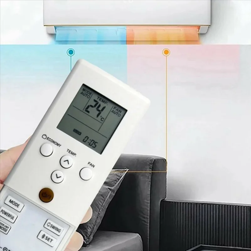 Zdalne sterowanie AR-RET5E do klimatyzatora Fujitsu z wyświetlaczem LCD, podczerwień, ergonomia, zamiennik
