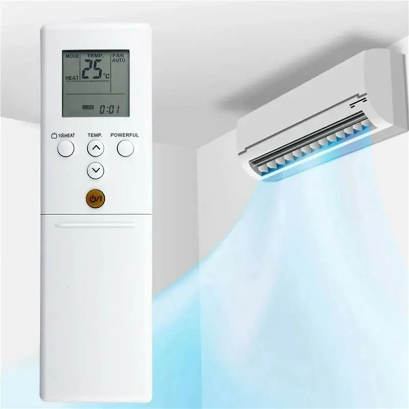 Zdalne sterowanie AR-REB1E do klimatyzatora Fujitsu z wyświetlaczem LCD, zasięg 10 m, ergonomiczny regulator, zamiennik