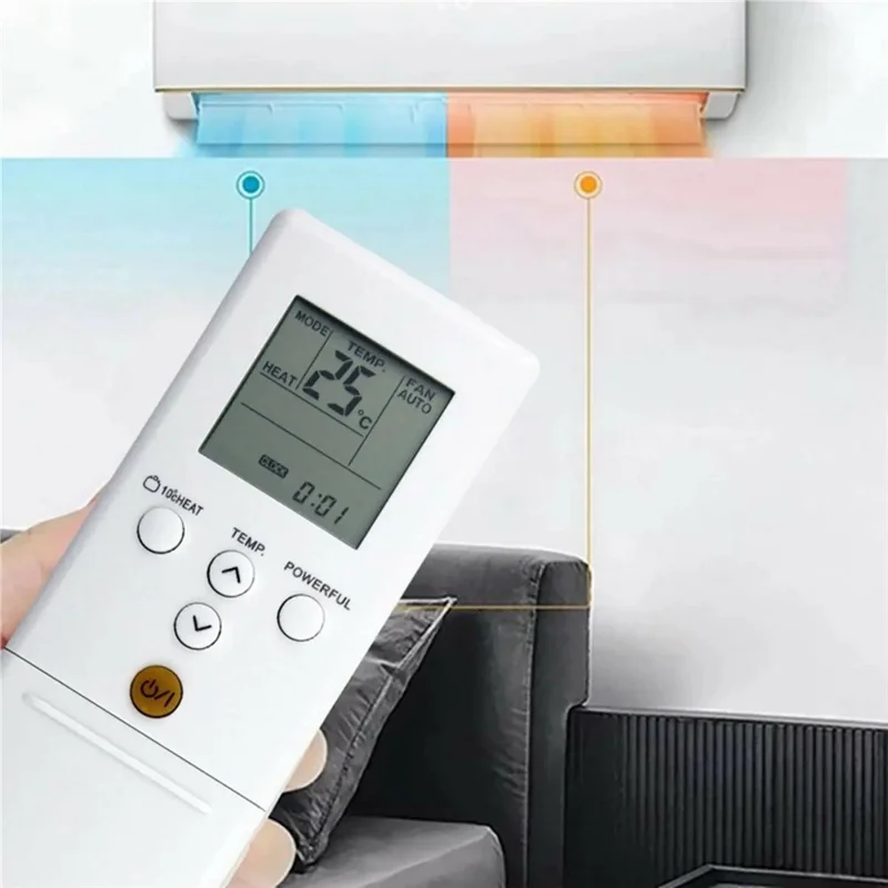 Zdalne sterowanie AR-REB1E do klimatyzatora Fujitsu z wyświetlaczem LCD, zasięg 10 m, ergonomiczny regulator, zamiennik