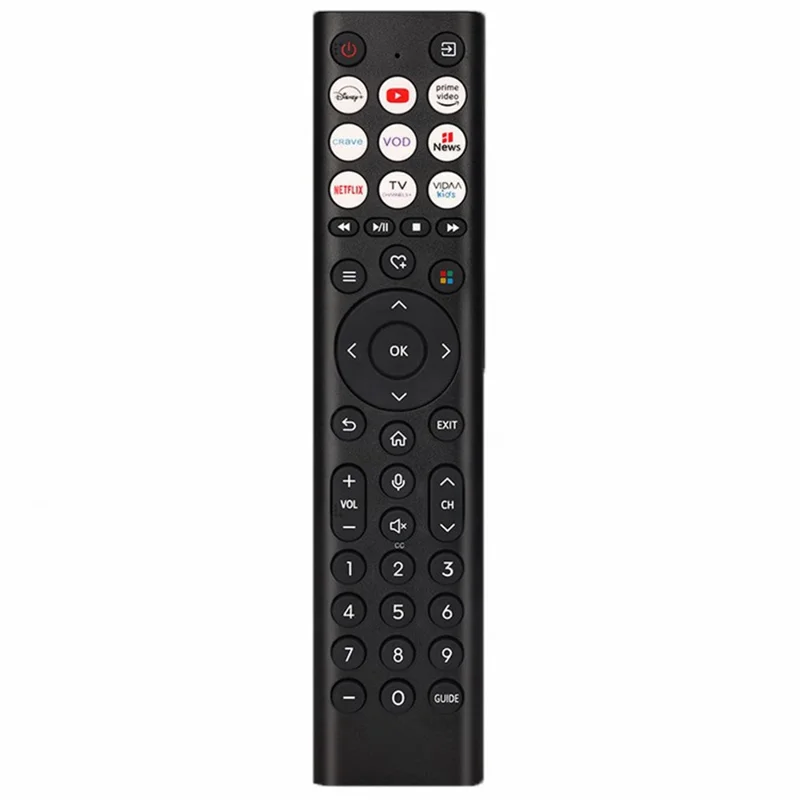 ERF2G38H Pilot do telewizora Hisense, zasięg 10 m, sterowanie podczerwienią, wymiana pilota (bez funkcji głosowej)