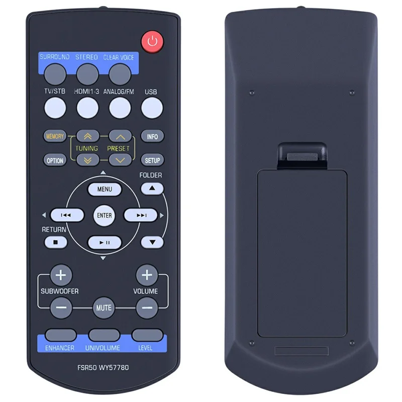 FSR50 WY57780 For Yamaha Soundbar Ergonomic Remote Control 8m Range Infrared Wireless Controller