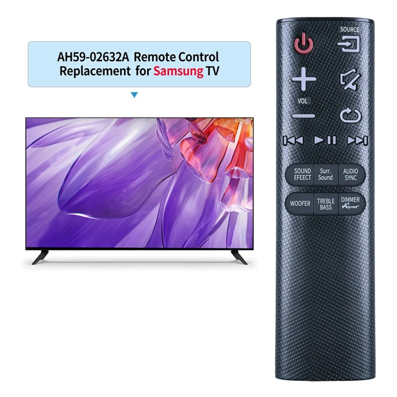 AH59-02632A För Samsung Soundbar Fjärrkontroll 10m Räckvidd Infraröd Kontrollenhet Ersättning