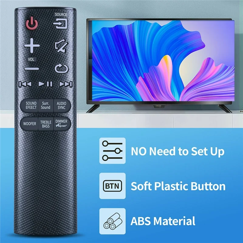 AH59-02632A För Samsung Soundbar Fjärrkontroll 10m Räckvidd Infraröd Kontrollenhet Ersättning