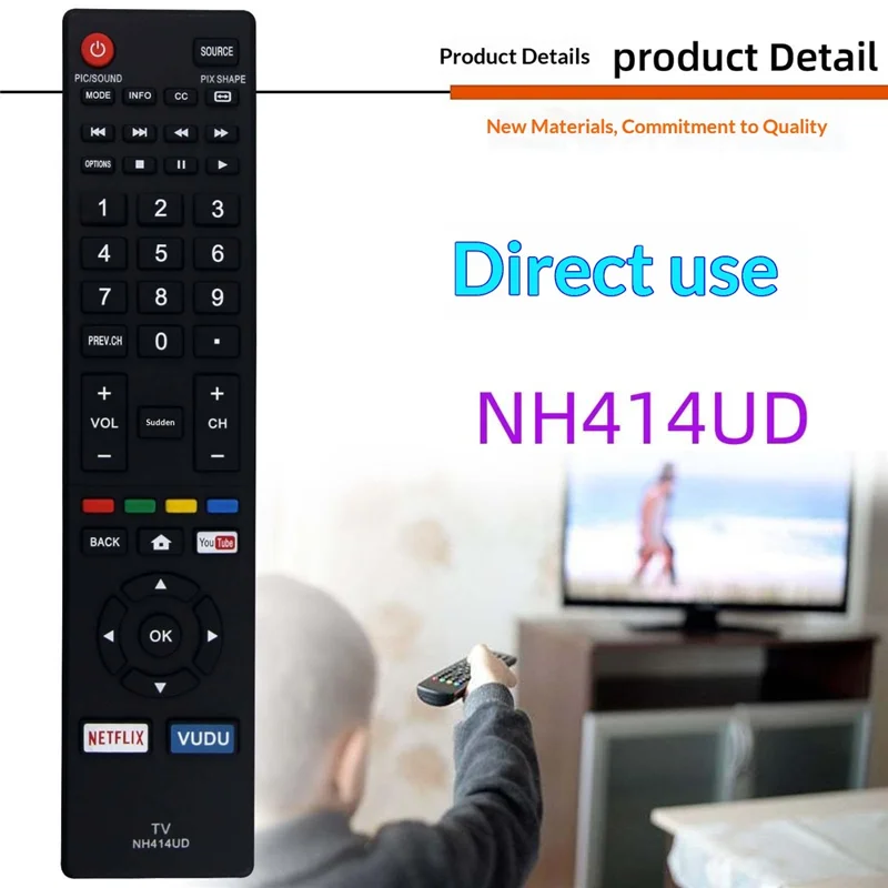 Mando a distancia IR NH414UD para televisión MAGNAVOX, alimentado por batería