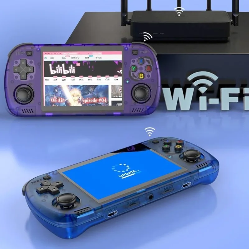 R36H Pro Max 128GB Open Source WiFi Handheld Gaming Console 4.2 Inch HD Screen PSP Emulator Game Machine - Purple