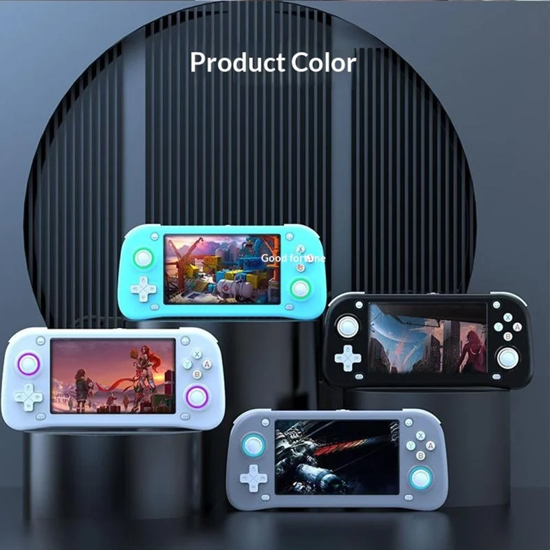 XF43 128GB Open-Source Handheld Game Console 4.3 inch HD Screen TV Output 20+ Emulators Retro Game Machine - White