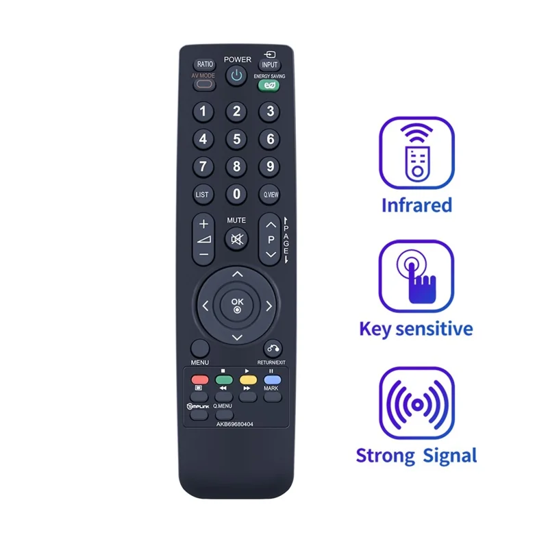 Mando a distancia AKB69680404 para televisor LG, controlador inalámbrico ergonómico por infrarrojos, reemplazo portátil
