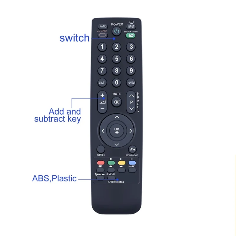 Mando a distancia AKB69680404 para televisor LG, controlador inalámbrico ergonómico por infrarrojos, reemplazo portátil