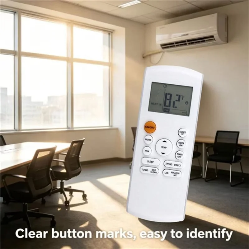Mando a distancia por infrarrojos RG57A6 / BGEFU1 para aire acondicionado Midea, controlador de repuesto con alcance de 10 m