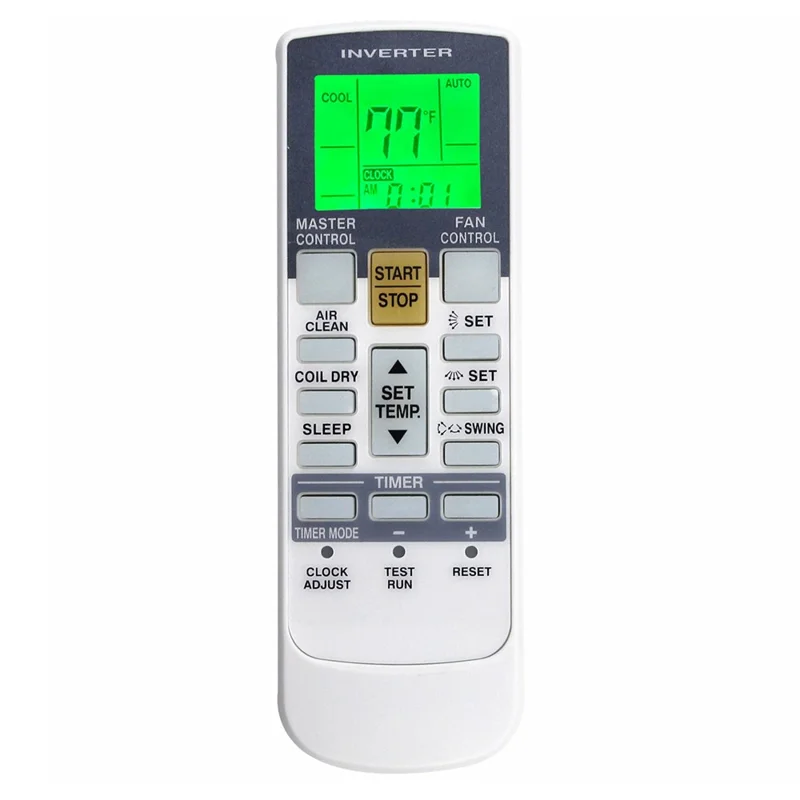 Comando Remoto Infravermelhos AR-RY12 com Retroiluminação para Ar Condicionado Fujitsu, Alcance de 10 m, Ecrã LCD, Substituição do Comando