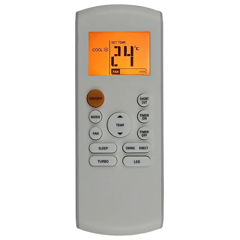 Comando Remoto RG57B1-BGE com Ecrã LCD Retroiluminado para Ar Condicionado Midea Controlador IR