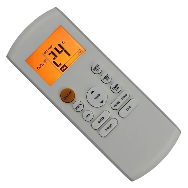 Comando Remoto RG57B1-BGE com Ecrã LCD Retroiluminado para Ar Condicionado Midea Controlador IR