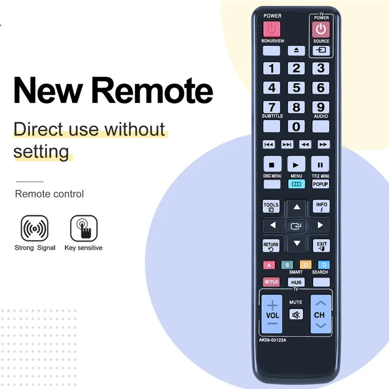 Mando a distancia AK59-00123A para televisor Samsung, controlador portátil de reemplazo por infrarrojos de largo alcance