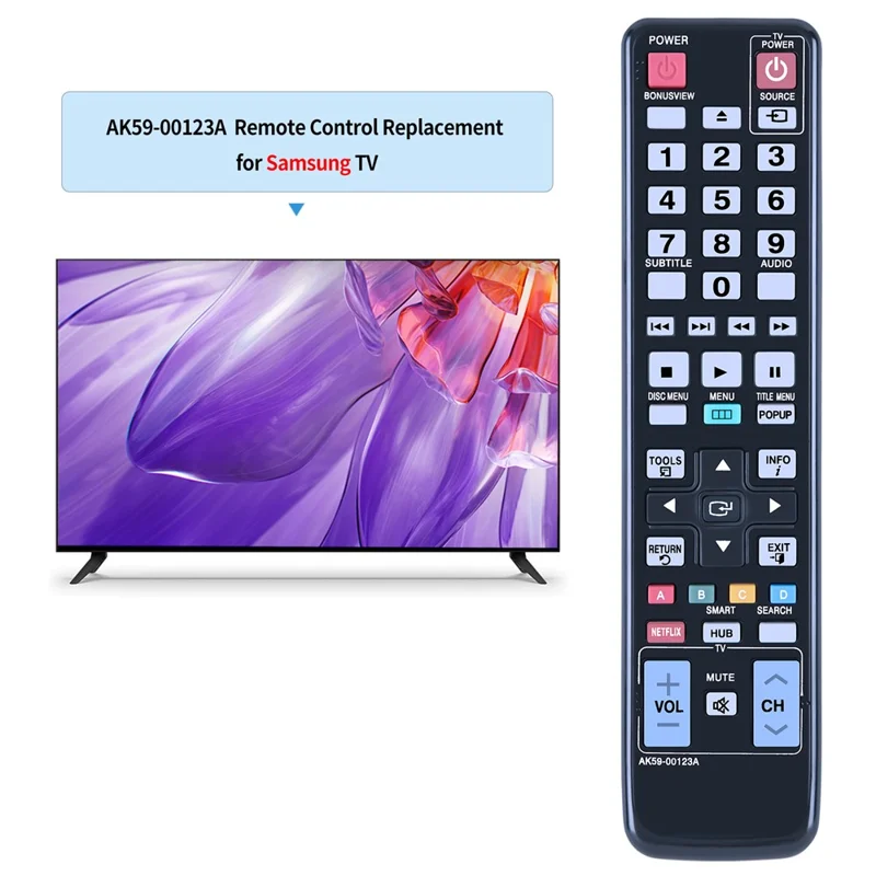 Mando a distancia AK59-00123A para televisor Samsung, controlador portátil de reemplazo por infrarrojos de largo alcance