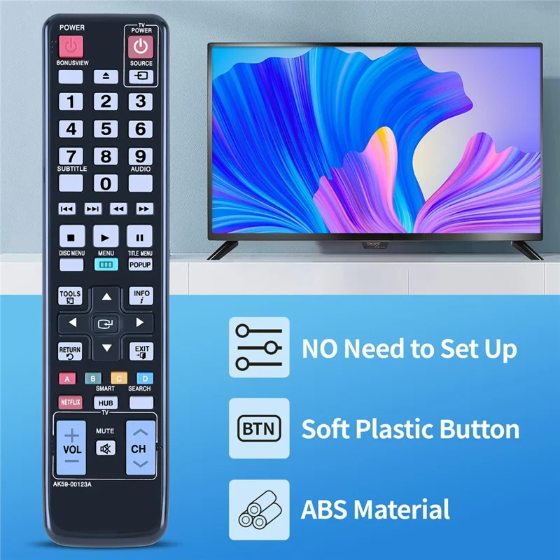 Mando a distancia AK59-00123A para televisor Samsung, controlador portátil de reemplazo por infrarrojos de largo alcance