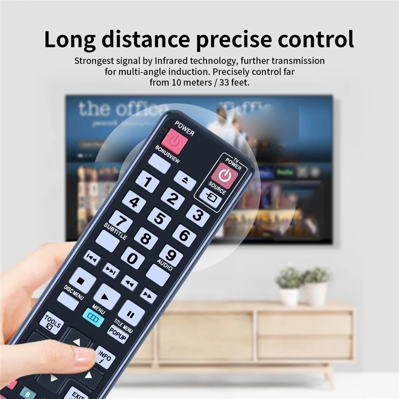 Mando a distancia AK59-00123A para televisor Samsung, controlador portátil de reemplazo por infrarrojos de largo alcance
