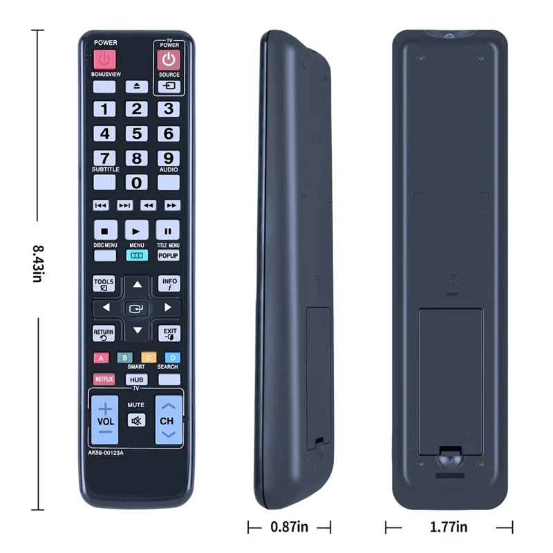 Mando a distancia AK59-00123A para televisor Samsung, controlador portátil de reemplazo por infrarrojos de largo alcance