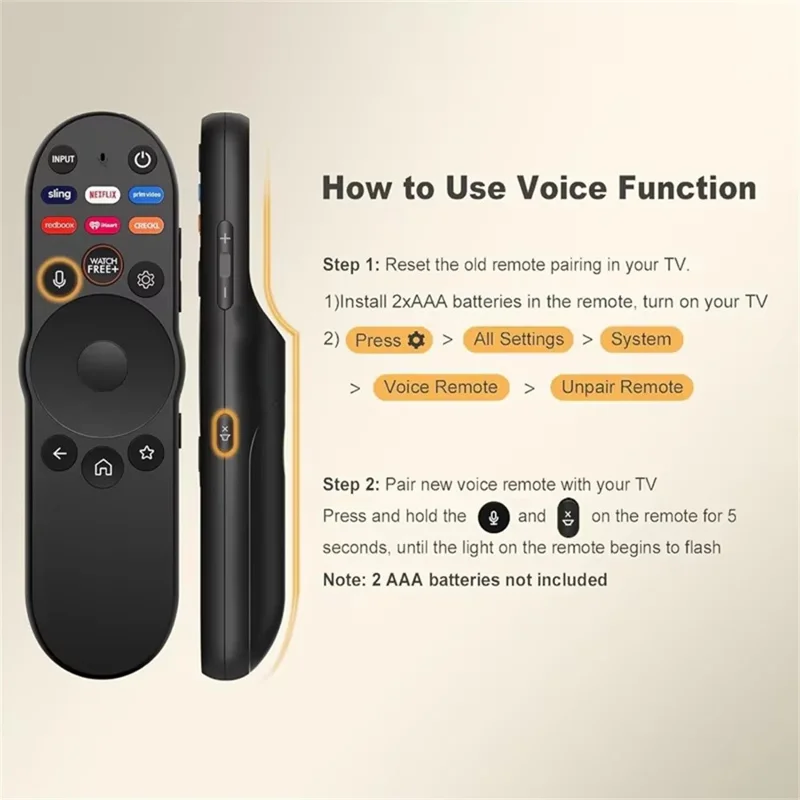 XRT270 Para VIZIO Smart TV Comando Remoto por Voz com Controlo Ergonómico - Estilo 1