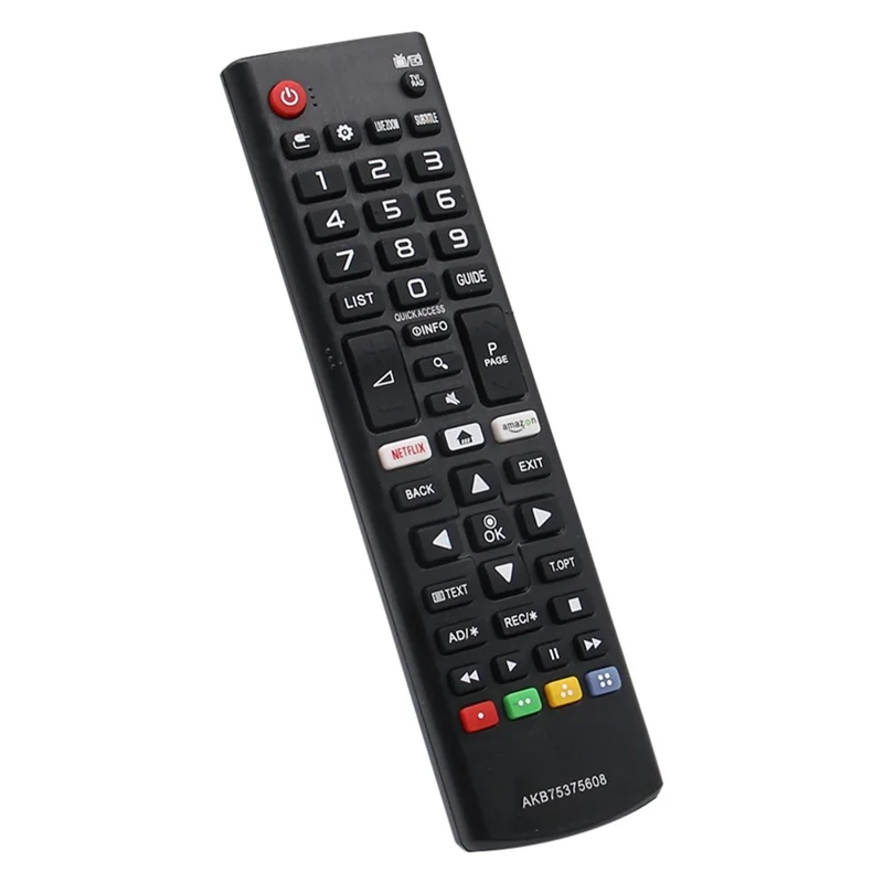 AKB75375608 for LG TVs Infrared TV Remote Control ABS 1-10m Transmission Range - Black