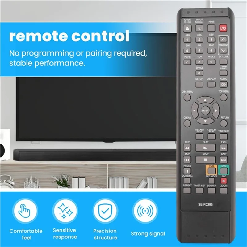 SE-R0295 Infrared Remote Control for Toshiba DVD Player Ergonomic IR Wireless Replacement Controller