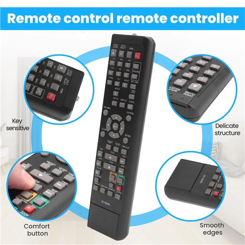 SE-R0295 Infrared Remote Control for Toshiba DVD Player Ergonomic IR Wireless Replacement Controller