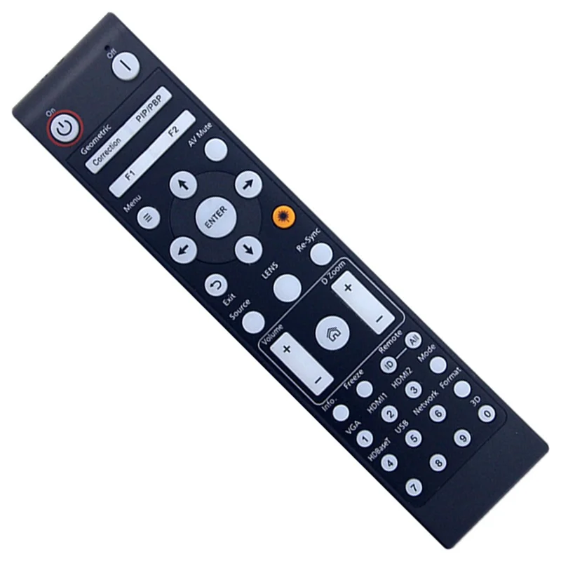 IR2508 Ergonomic Infrared Remote Control for Optoma Projectors, 10m Unobstructed Range, Battery Powered