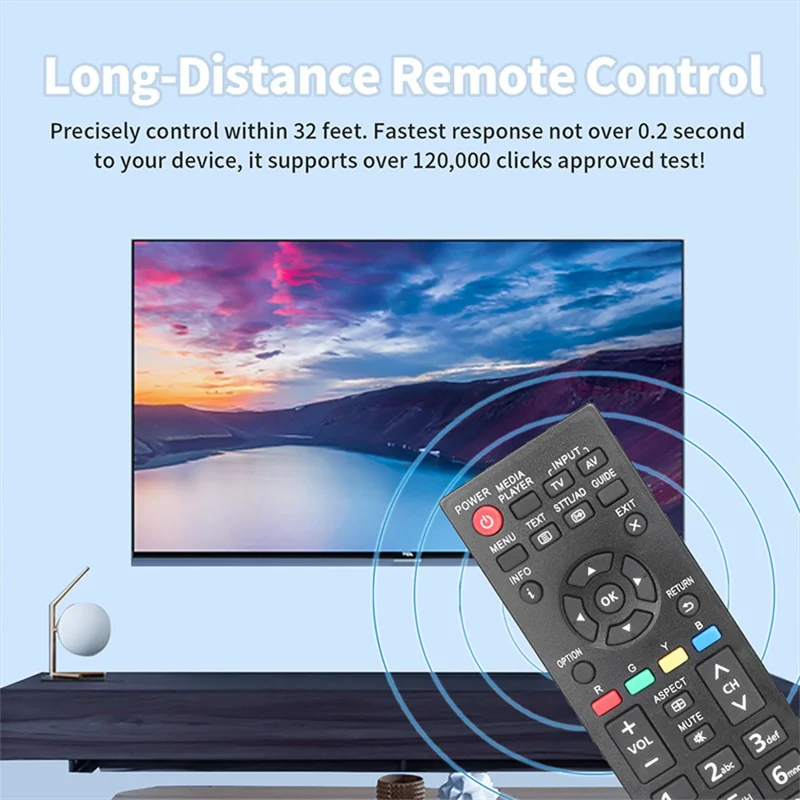 N2QAYB000818 For Panasonic TV Remote Control 10m Range Infrared Wireless Replacement Controller