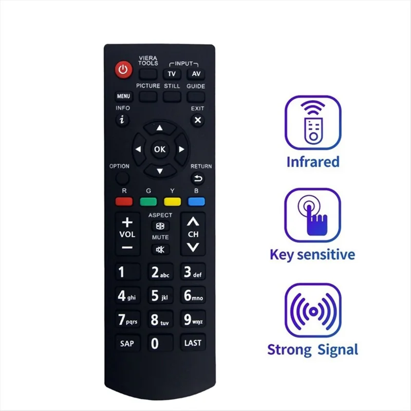 N2QAYB000822 For Panasonic TV Remote Control 10m Range Infrared Wireless Replacement Controller