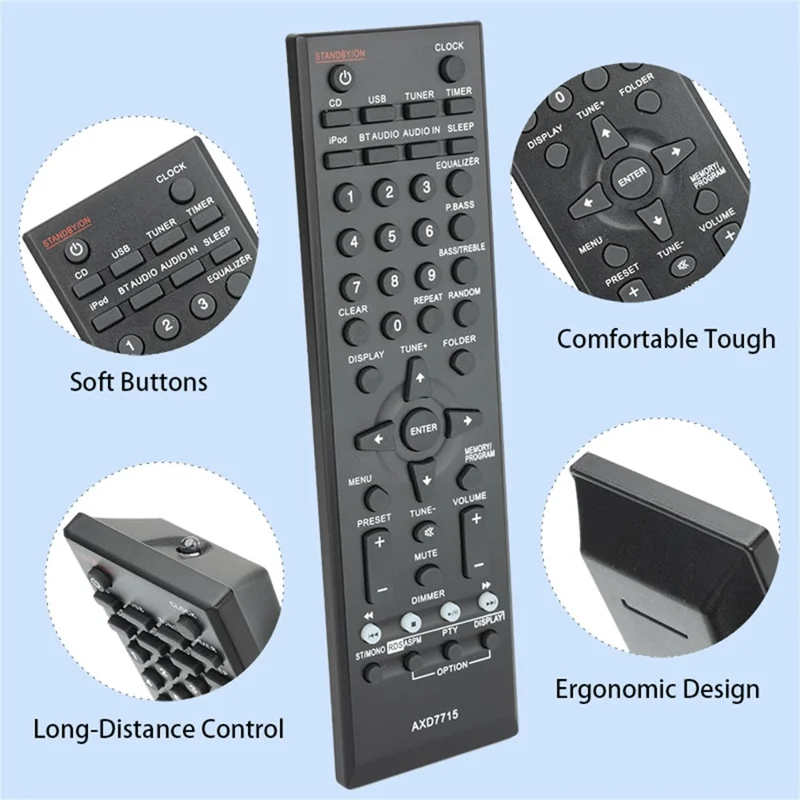 AXD7715 For Pioneer AV Receiver Remote Control 10m Range Infrared Handheld Controller Replacement