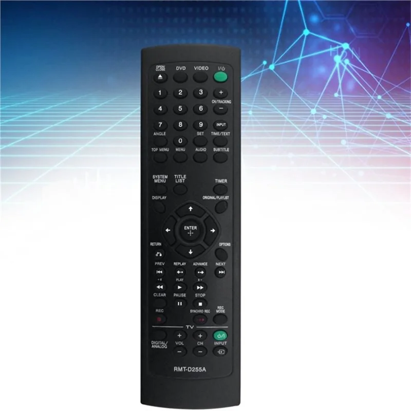 RMT-D255A IR Remote Control, 1-10m Range, 10m Unobstructed Reception, for Sony DVD Amplifiers