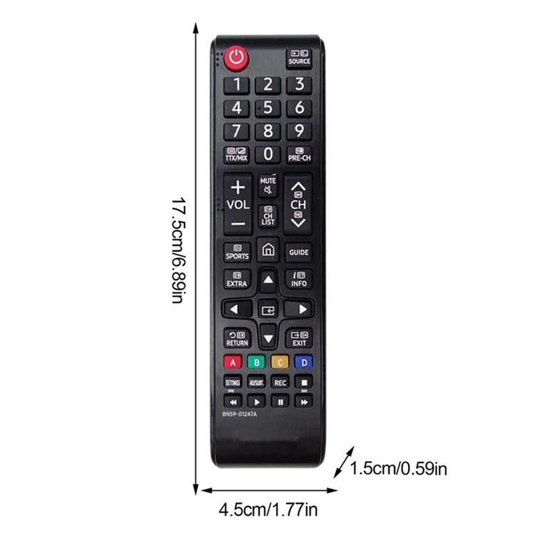 BN59-01247A Compact Size Remote Control 8m Connection Distance Replacement for Samsung TV