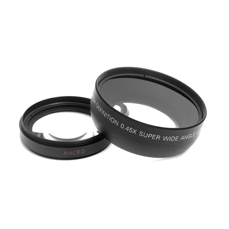 52mm 0.45X Wide-Angle Lens + Macro Lens with Storage Bag Camera Accessories Lens 18-55mm