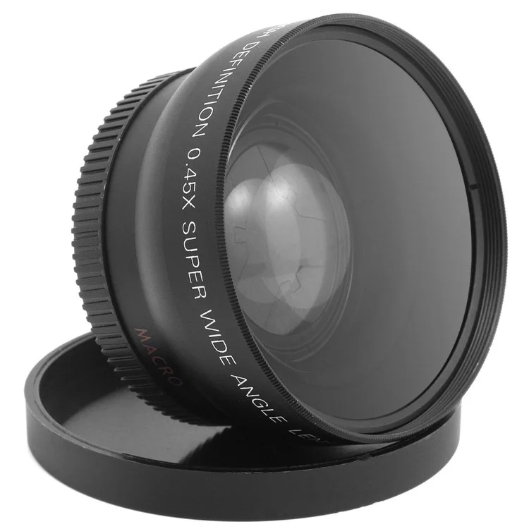52mm 0.45X Wide-Angle Lens + Macro Lens with Storage Bag Camera Accessories Lens 18-55mm
