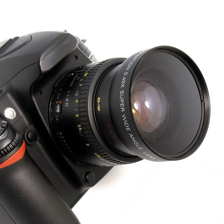 52mm 0.45X Wide-Angle Lens + Macro Lens with Storage Bag Camera Accessories Lens 18-55mm