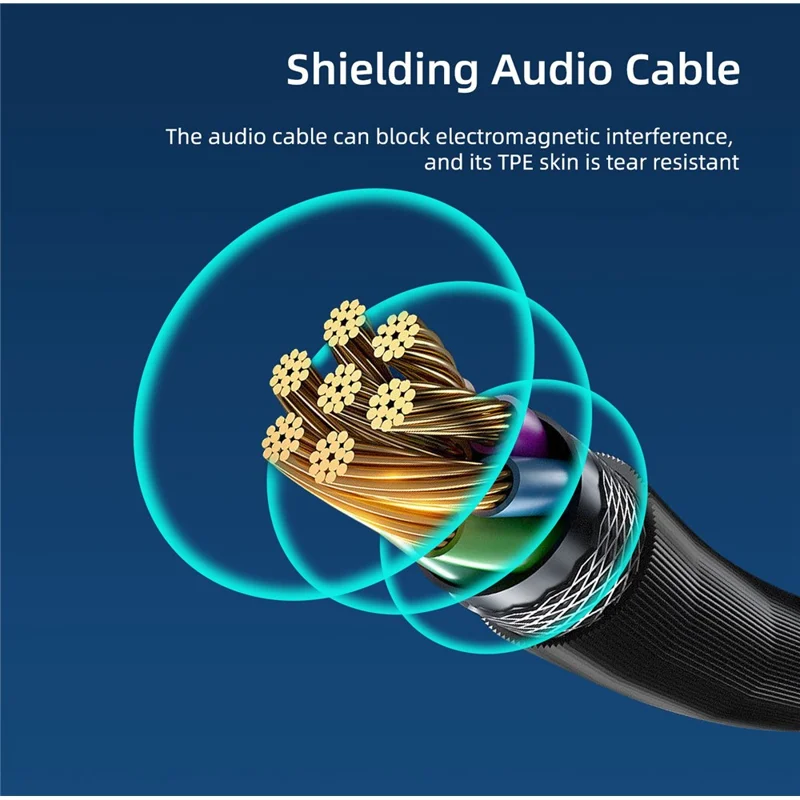 SUNNYLIFE MC490 Lavalier Lapel Wired Microphone for DJI Osmo Action 3 / 2 Omnidirectional Interview Studio Video Recording Mic with Type-C Cable