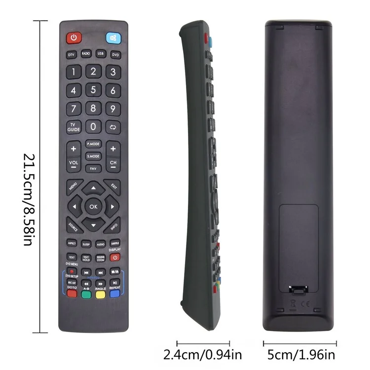 High Performance TV Remote Control Replacement Compatible with Blaupunkt / Alba Bush / Technika TV
